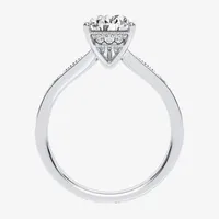 Signature By Modern Bride (H-I / Si1-Si2) Womens 1 3/4 CT. T.W. Lab Grown White Diamond 14K Gold Pear Side Stone Engagement Ring