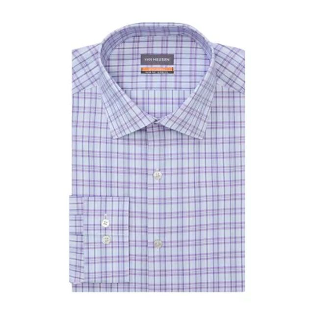 Van Heusen Slim Ultra Flex Mens Slim Fit Stretch Fabric Wrinkle Free Long  Sleeve Dress Shirt - JCPenney