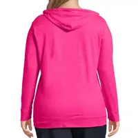 JMS by Hanes Womens Long Sleeve Hoodie Plus