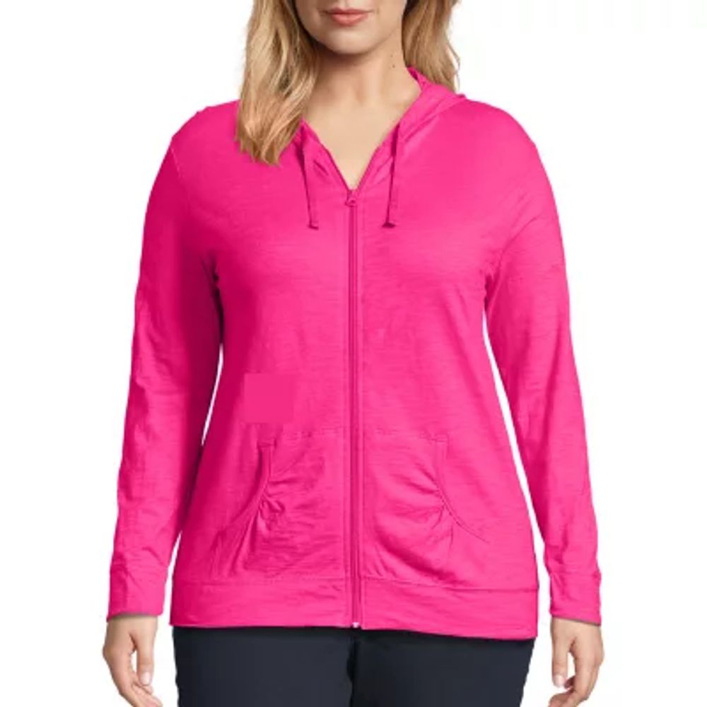 JMS by Hanes Womens Long Sleeve Hoodie Plus