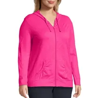 JMS by Hanes Womens Long Sleeve Hoodie Plus