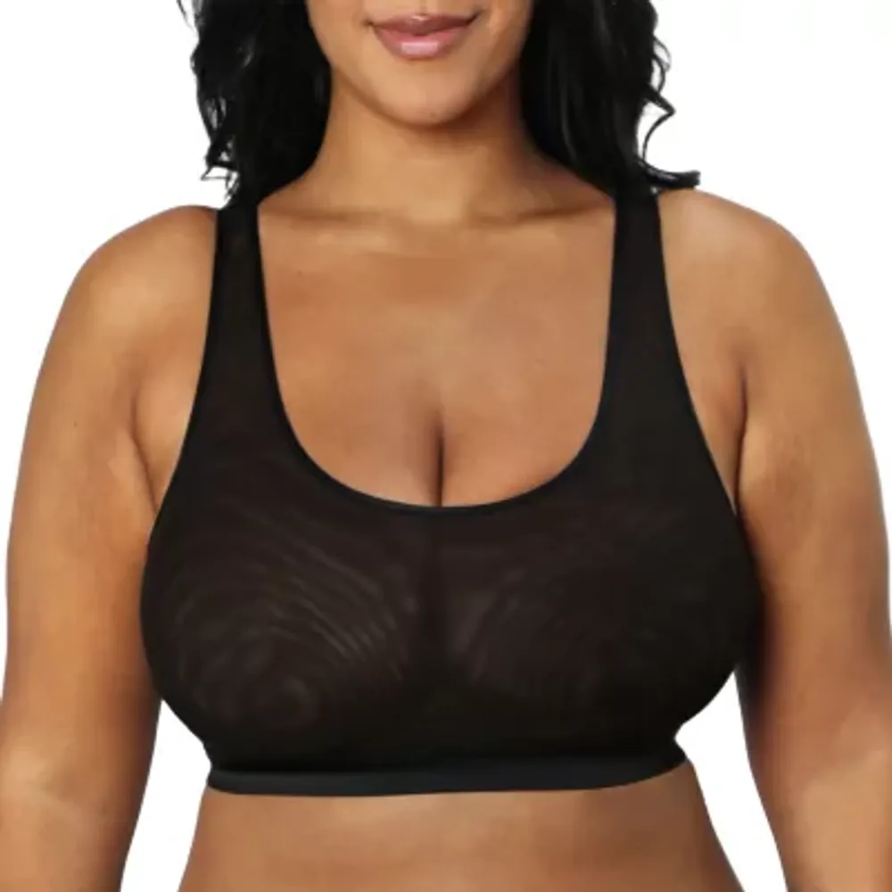 Curvy Couture Sheer Mesh Bralette - 1355