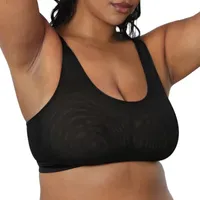 Curvy Couture Sheer Mesh Bralette - 1355