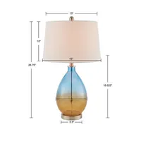 510 Design Cortina Set Of 2-pc Glass Table Lamp