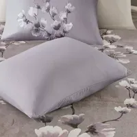 N Natori Sakura Blossom 3PC Cotton Sateen Printed Comforter Set