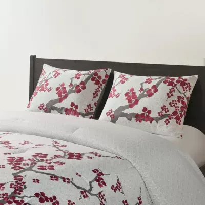 N Natori Cherry Blossom 3pc Comforter Mini Set