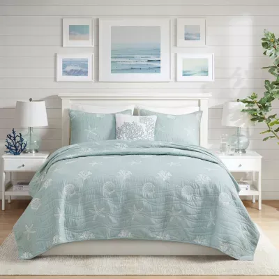 Harbor House Seaside 4-pc. Embroidered Quilt Set