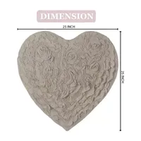 Home Weavers Inc Bellflower Heart Bath Rug