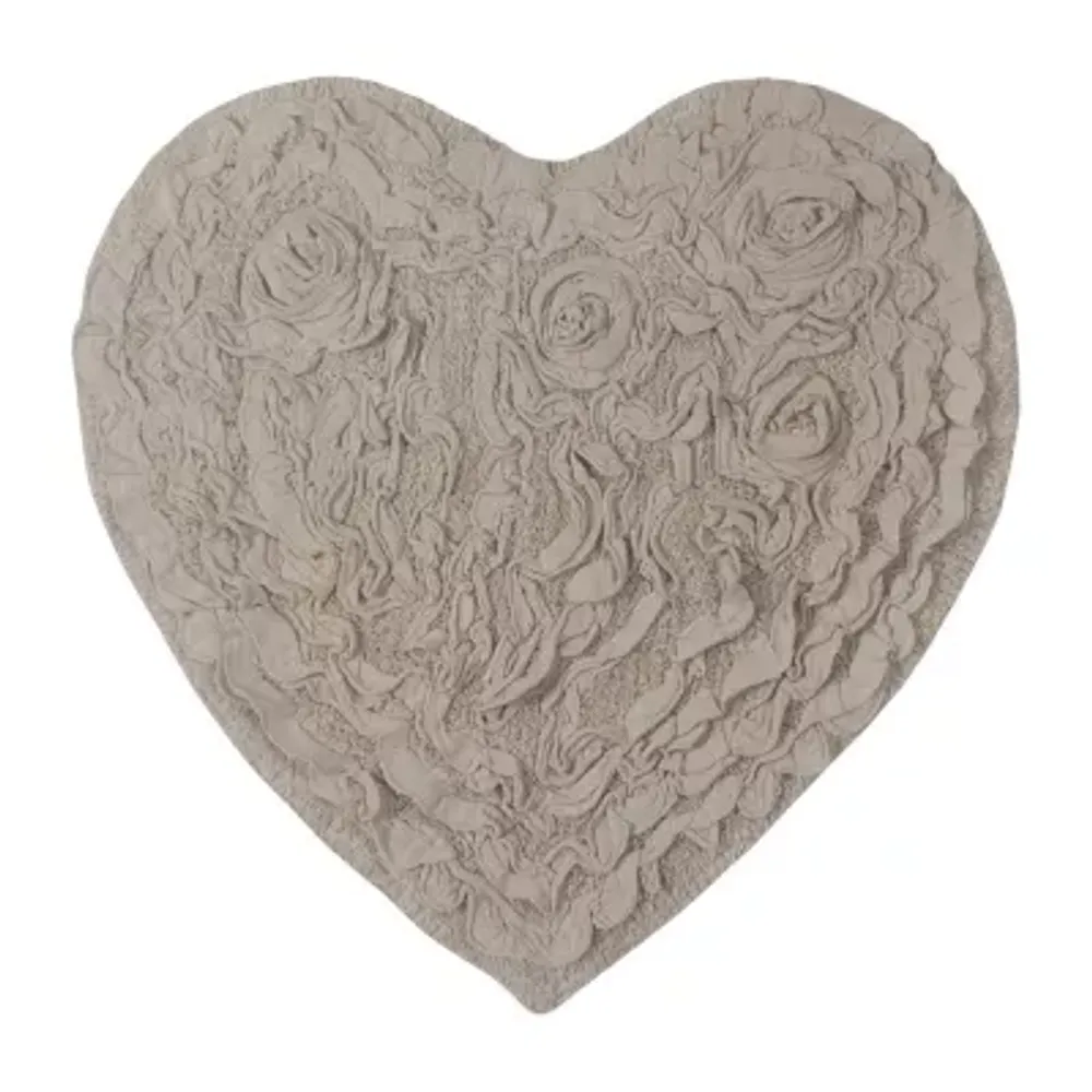 Home Weavers Inc Bellflower Heart Bath Rug