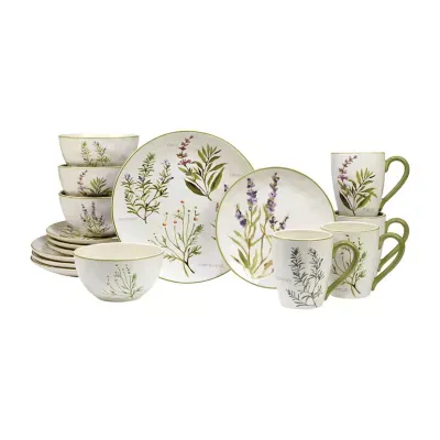 Certified International Fresh Herbs 16-pc. Earthenware Dinnerware Set