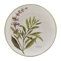 Certified International Fresh Herbs 4-pc. Earthenware Salad Plate