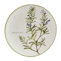 Certified International Fresh Herbs 4-pc. Earthenware Salad Plate