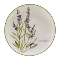 Certified International Fresh Herbs 4-pc. Earthenware Salad Plate