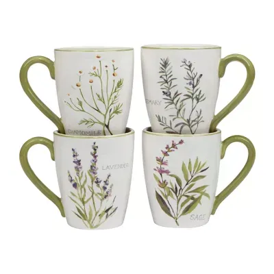 Certified International Fresh Herbs 4-pc. Coffee Mug