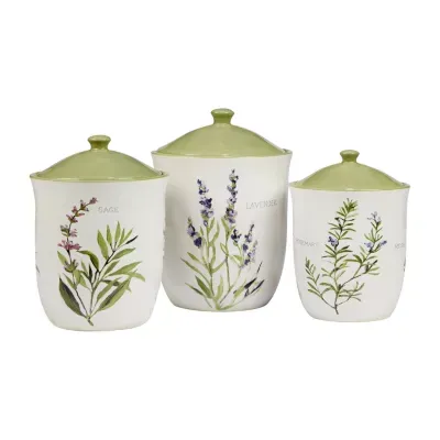 Certified International Fresh Herbs 3-pc. Canister