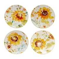 Certified International Sunflowers Forever 16-pc. Earthenware Dinnerware Set