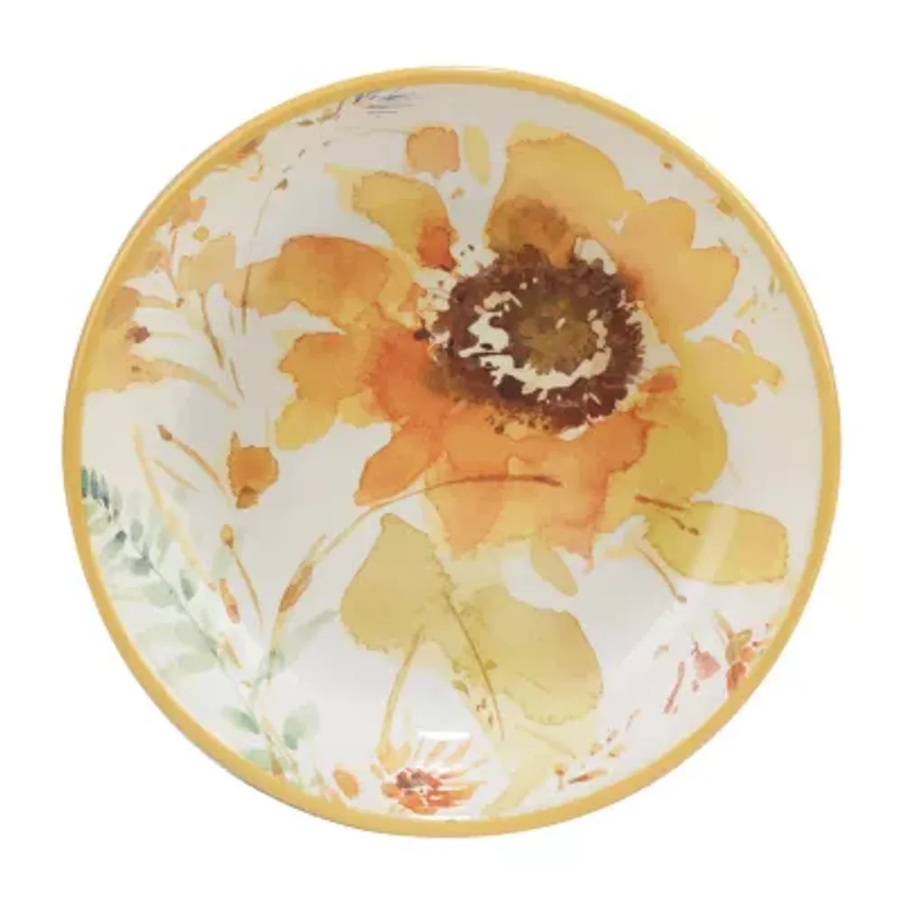 Certified International Sunflowers Forever 4-pc. Earthenware Soup Bowl