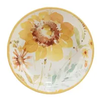 Certified International Sunflowers Forever 4-pc. Earthenware Soup Bowl