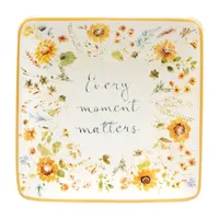 Certified International Sunflowers Forever 4-pc. Earthenware Appetizer Plate