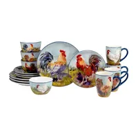 Certified International Rooster Meadow 16-pc. Earthenware Set