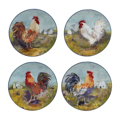 Certified International Rooster Meadow 4-pc. Earthenware Dinner Plate