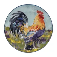 Certified International Rooster Meadow 4-pc. Earthenware Salad Plate