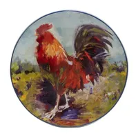 Certified International Rooster Meadow 4-pc. Earthenware Salad Plate