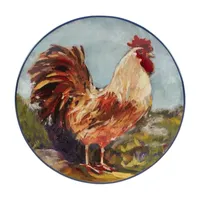 Certified International Rooster Meadow 4-pc. Earthenware Salad Plate