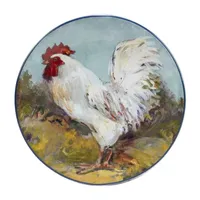 Certified International Rooster Meadow 4-pc. Earthenware Salad Plate