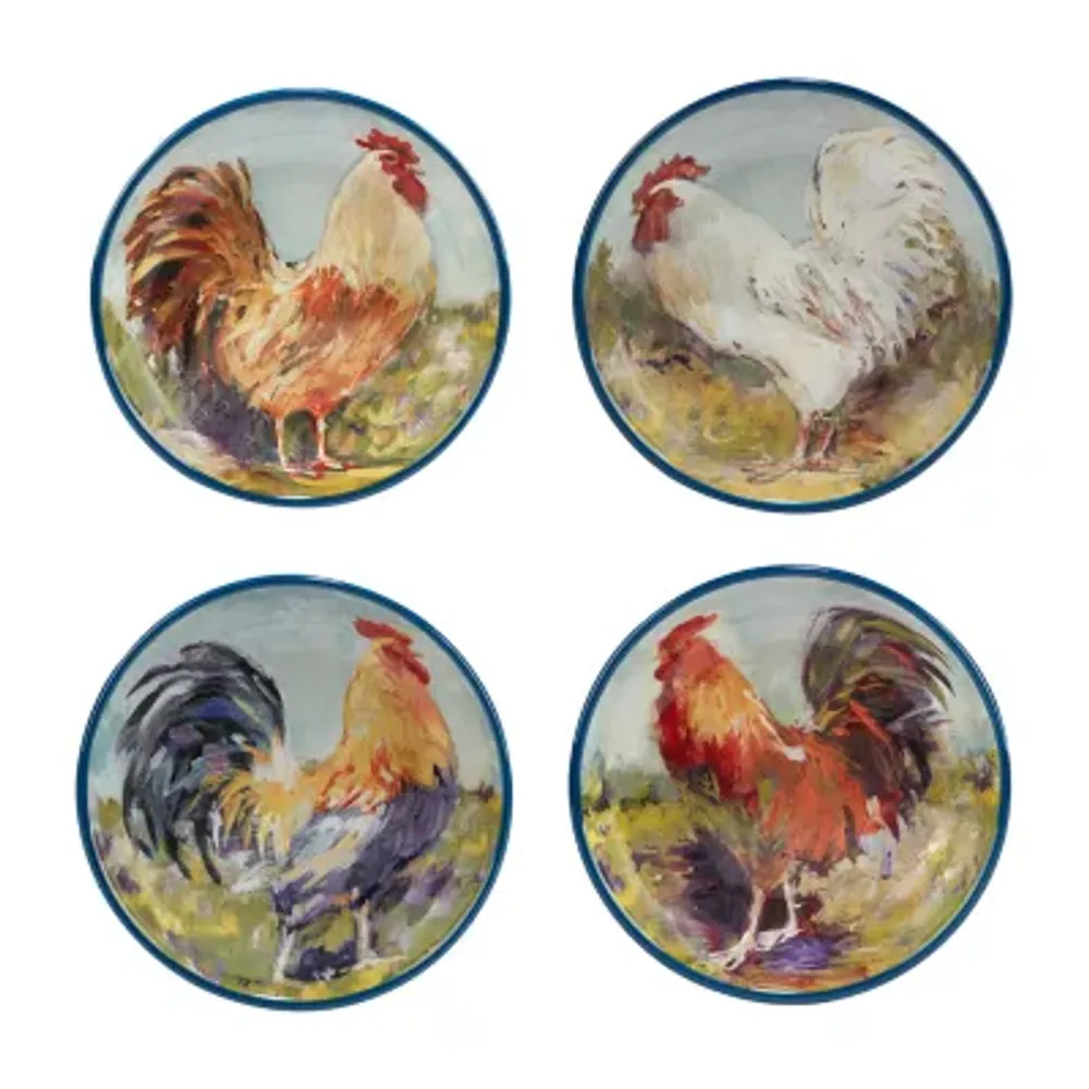 Certified International Rooster Meadow 4-pc. Earthenware Soup Bowl