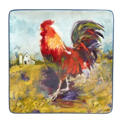 Certified International Rooster Meadow Serving Platter