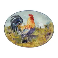 Certified International Rooster Meadow Serving Platter