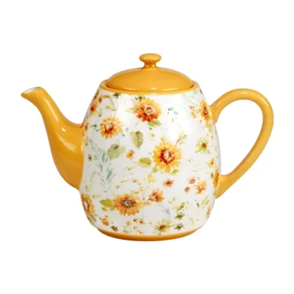 Certified International Sunflowers Forever Teapot