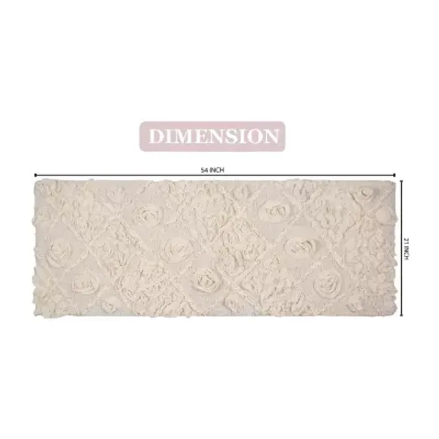 HOME WEAVERS INC Modesto Collection Beige Cotton 5 Piece Bath Rug