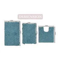 Home Weavers Inc Modesto 3-pc. Quick Dry Bath Rug Set