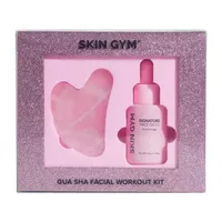 Skin Gym Rose Quartz Gua Sha Facial Workout Kit