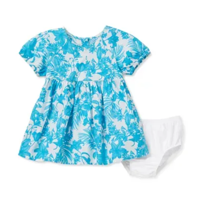 Peyton & Parker Baby Girls 2-pc. Short Sleeve Puffed Sleeve A-Line Dress