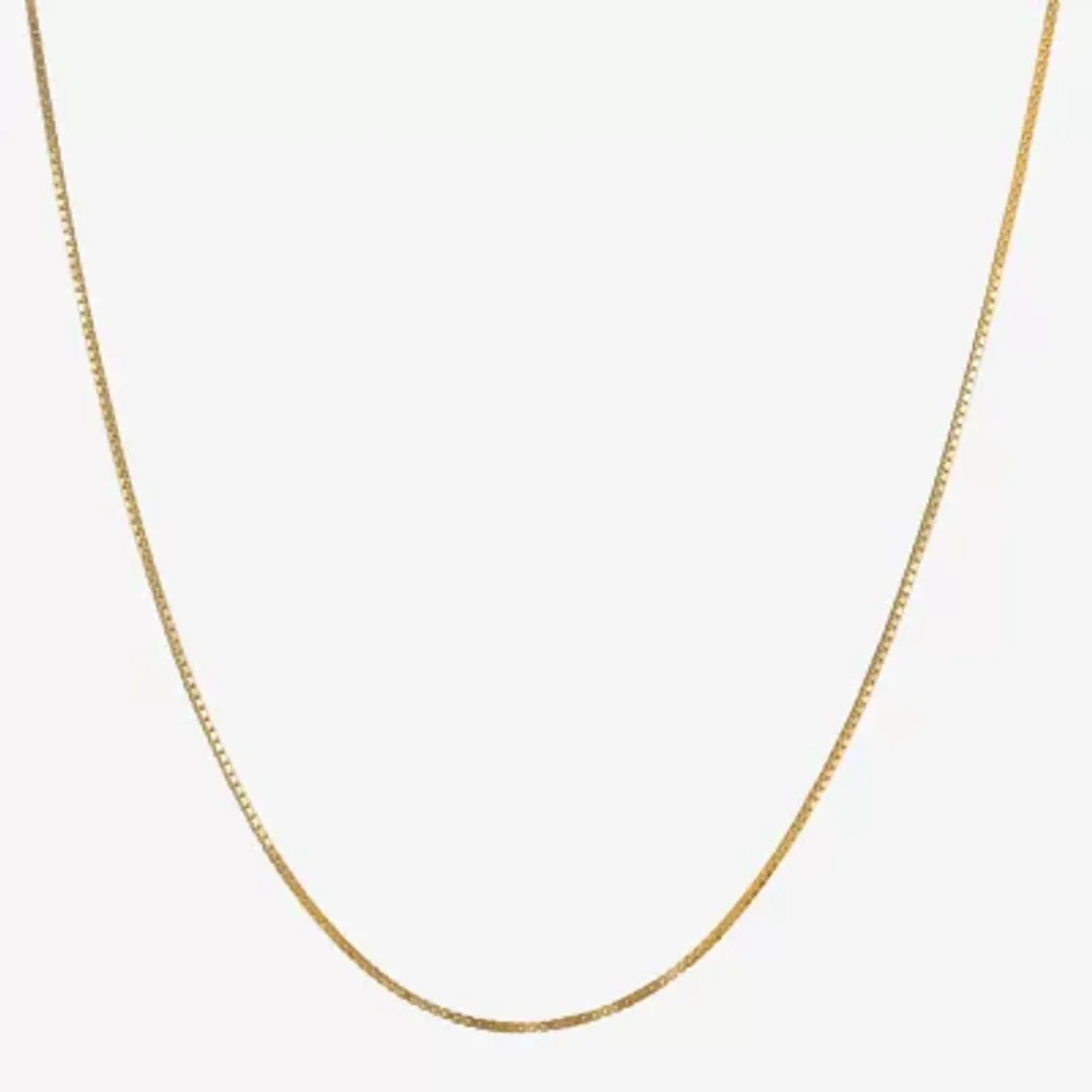 Made in Italy 14K Gold 20 Inch Hollow Box Chain Necklace