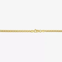 14K Gold Inch Semisolid Curb Chain Necklace