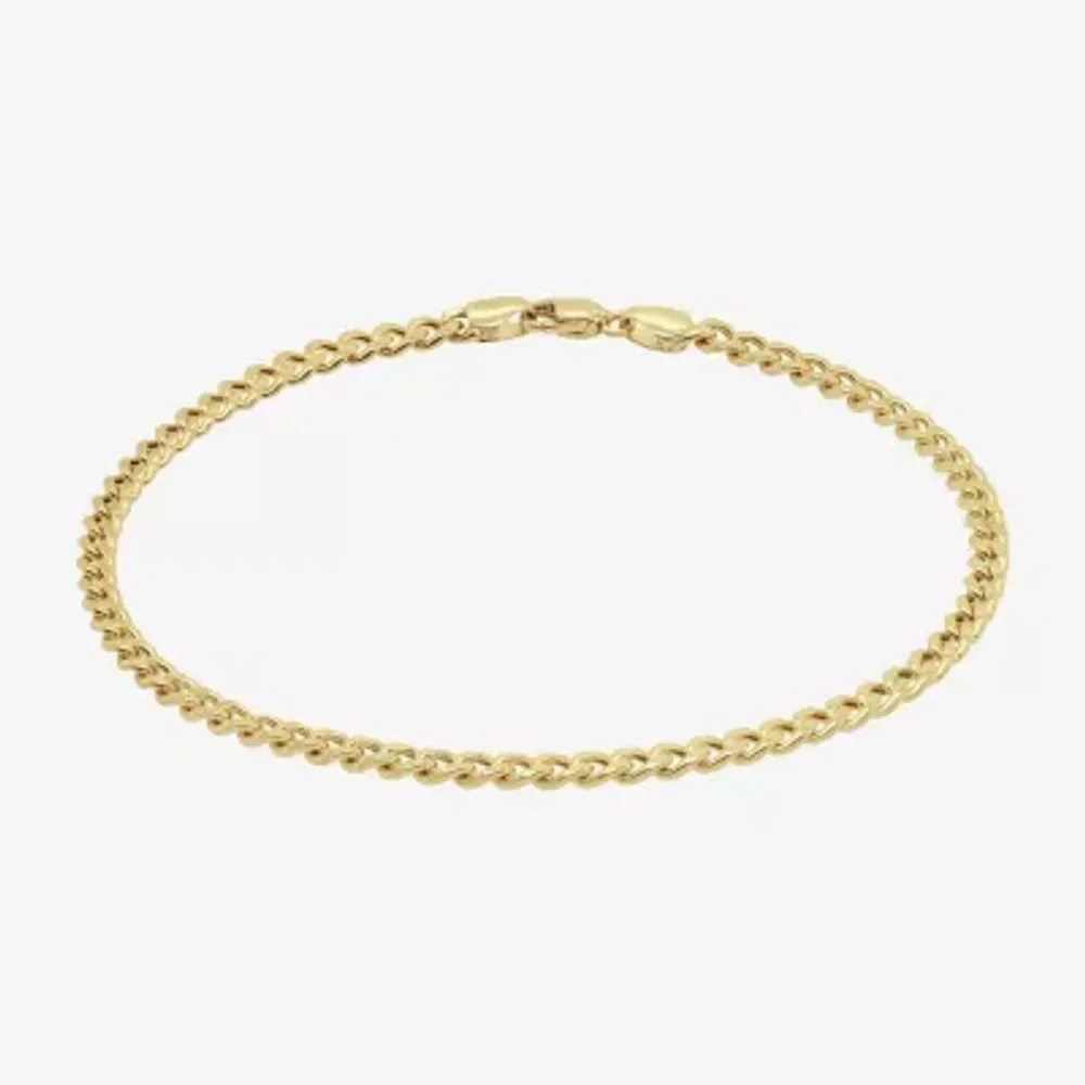 14K Gold Semisolid Curb Chain Bracelet
