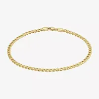 14K Gold Semisolid Curb Chain Bracelet