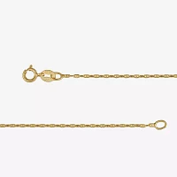 14K Gold 18 Inch Solid Mariner Chain Necklace