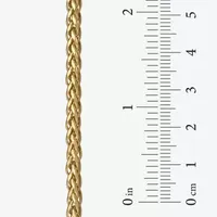 Made in Italy 10K Gold 8 1/2 Inch Semisolid Wheat Chain Bracelet