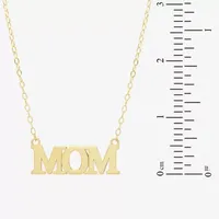 "Mom" Womens 14K Gold Pendant Necklace