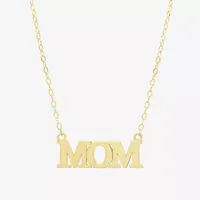 "Mom" Womens 14K Gold Pendant Necklace
