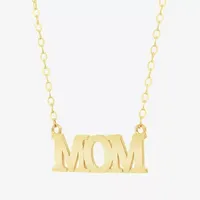 "Mom" Womens 14K Gold Pendant Necklace