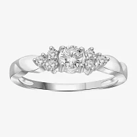 Womens 1 CT. T.W. White Cubic Zirconia Sterling Silver Promise Ring