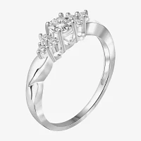 Womens 1 CT. T.W. White Cubic Zirconia Sterling Silver Promise Ring