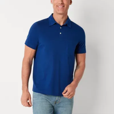 St. John's Bay Super Soft Jersey Mens Classic Fit Short Sleeve Pocket Polo Shirt