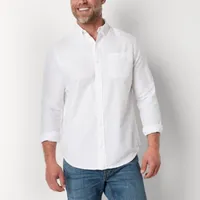 St. John's Bay Performance Oxford Mens Classic Fit Long Sleeve Button-Down Shirt